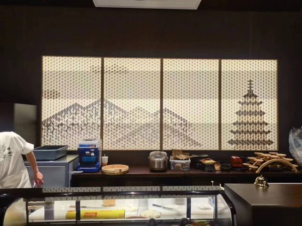 日式組子屏風