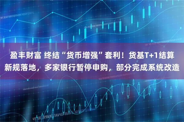 盈丰财富 终结“货币增强”套利！货基T+1结算新规落地，多家银行暂停申购，部分完成系统改造